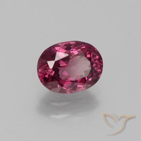 Granate rodolita Magenta intenso natural de 1.43 ct, Corte Óvalo, VS
