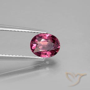 Granate rodolita Púrpura medio natural de 1.45 ct, Ovalada, VVS-VS
