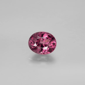 Granate rodolita rojo natural de 1,52 ct, corte óvalo, VVS-VS