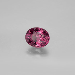 Granate rodolita rojo natural de 1,52 ct, corte óvalo, VVS-VS