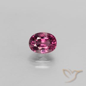 Granate rodolita Púrpura intenso natural de 1.42 ct, Corte Óvalo, VVS-VS