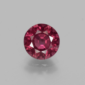 Granate rodolita rojo natural de 2,06 ct, corte redondo, VS