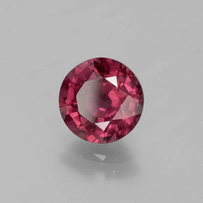 Granate rodolita rojo natural de 2,06 ct, corte redondo, VS