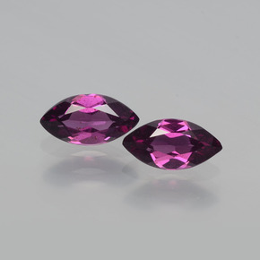 Gemas de granate rodolita rojo natural de  ct, marquesa, VS