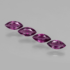 Gemas de granate rodolita rojo natural de  ct, marquesa, VS