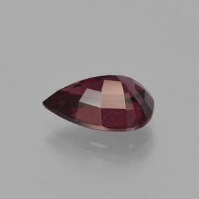 Granate rodolita rojo natural de 2,60 ct, en forma de pera, VS