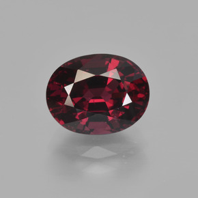 Granate rodolita rojo natural de 3,11 ct, corte óvalo, VS