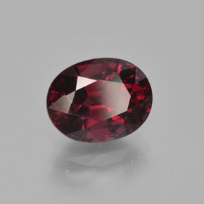 Granate rodolita rojo natural de 3,11 ct, corte óvalo, VS