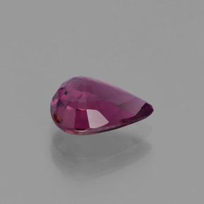 Granate rodolita rojo natural de 1,49 ct, en forma de pera, VVS-VS