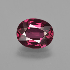 Granate rodolita Rojo frambuesa natural de 1.86 ct, Corte Óvalo, VS