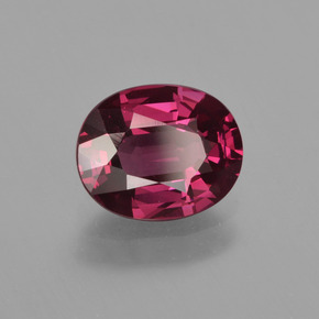 Granate rodolita Rojo frambuesa natural de 1.86 ct, Corte Óvalo, VS
