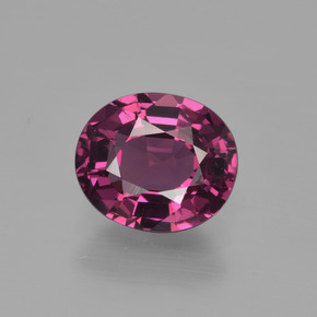 Granate rodolita rojo natural de 1,89 ct, corte óvalo, VS
