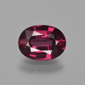 Granate rodolita rojo natural de 1,32 ct, corte óvalo, VS