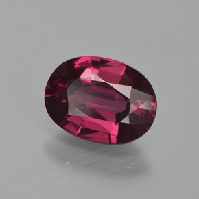 Granate rodolita rojo natural de 1,32 ct, corte óvalo, VS