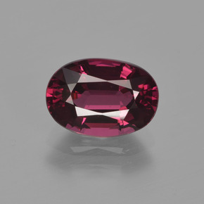 Granate rodolita rojo natural de 2,01 ct, corte óvalo, VVS