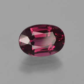 Granate rodolita rojo natural de 2,01 ct, corte óvalo, VVS