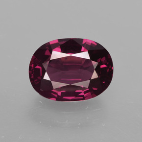 Granate rodolita rojo frambuesa natural de 2,59 ct, corte óvalo, VVS-VS