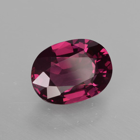 Granate rodolita rojo frambuesa natural de 2,59 ct, corte óvalo, VVS-VS