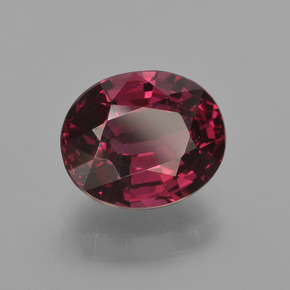 Granate rodolita rojo natural de 2,62 ct, corte óvalo, VS