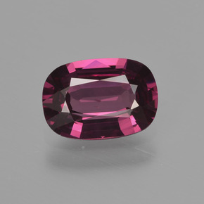 Granate rodolita Rojo frambuesa natural de 1.31 ct, Corte Cojín, VS