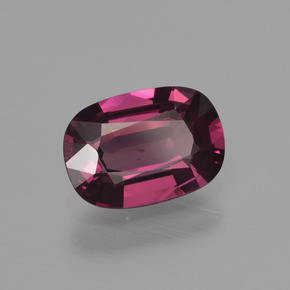 Granate rodolita Rojo frambuesa natural de 1.31 ct, Corte Cojín, VS