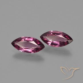 Gemas de granate rodolita púrpura natural de 2,30 ct, marquesa, VS