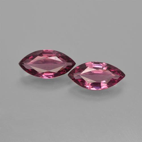 Gemas de granate rodolita púrpura natural de 2,14 ct, marquesa, VS