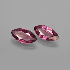 Gemas de granate rodolita púrpura natural de 2,14 ct, marquesa, VS