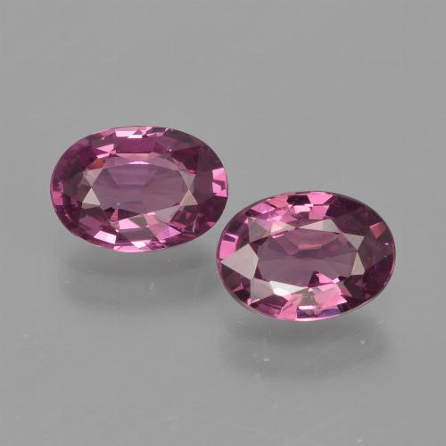Gemas de granate rodolita púrpura natural de 1,88 ct, corte óvalo, VS
