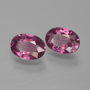 Gemas de granate rodolita púrpura natural de 1,88 ct, corte óvalo, VS