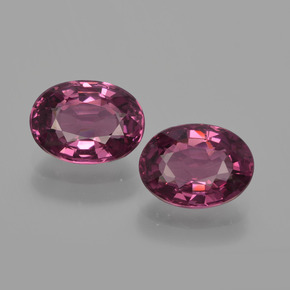 Gemas de granate rodolita púrpura natural de 2,42 ct, corte óvalo, VVS-VS