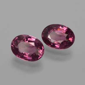 Gemas de granate rodolita púrpura natural de 2,42 ct, corte óvalo, VVS-VS
