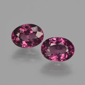Gemas de granate rodolita púrpura natural de 2,52 ct, corte óvalo, VS