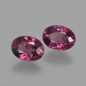Gemas de granate rodolita púrpura natural de 2,52 ct, corte óvalo, VS
