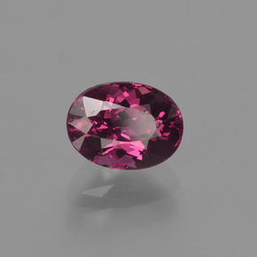 Granate rodolita rojo natural de 1,29 ct, corte óvalo, VVS-VS