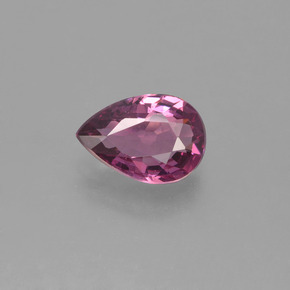 Granate rodolita rojo natural de 0,84 ct, en forma de pera, VS