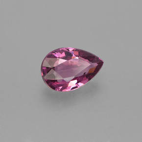Granate rodolita rojo natural de 0,84 ct, en forma de pera, VS