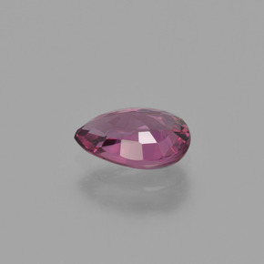 Granate rodolita rojo natural de 0,84 ct, en forma de pera, VS
