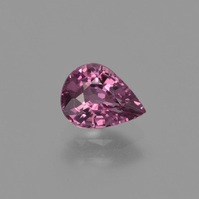 Granate rodolita rojo natural de 0,93 ct, en forma de pera, VS