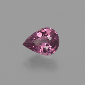 Granate rodolita rojo natural de 0,93 ct, en forma de pera, VS