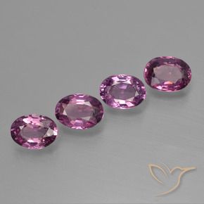 Gemas de Granate rodolita Púrpura oscuro natural de 3.79 ct, Ovalada, VVS-VS