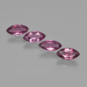 Gemas de granate rodolita púrpura natural de 3,77 ct, marquesa, VS