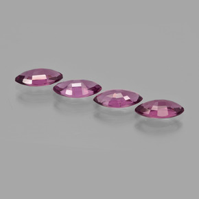 Gemas de granate rodolita púrpura natural de 3,77 ct, marquesa, VS