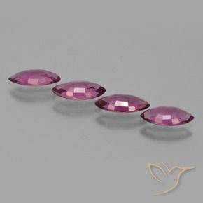 Gemas de Granate rodolita Púrpura medio natural de 3.18 ct, Marquesa, VVS-VS