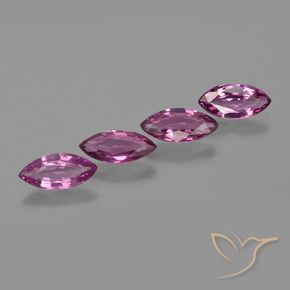 Gemas de Granate rodolita Púrpura medio natural de 3.72 ct, Marquesa, VS