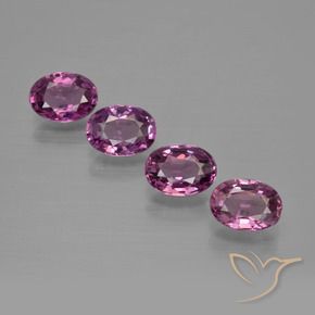 Gemas de Granate rodolita Sangría natural de 4.06 ct, Ovalada, VS