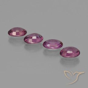 Gemas de Granate rodolita Púrpura medio natural de 3.85 ct, Ovalada, VS