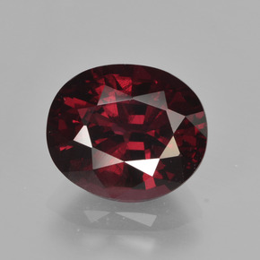 Granate rodolita rojo natural de 3,60 ct, corte óvalo, VS