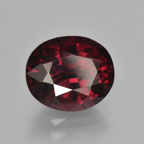 Granate rodolita rojo natural de 3,60 ct, corte óvalo, VS
