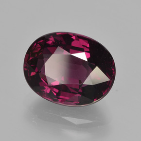 Granate rodolita Rojo frambuesa natural de 4.29 ct, Corte Óvalo, VVS-VS